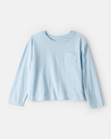 Girls Pocket Tee - Blue, 
