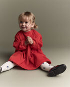 Toddler Girl Floral Nylon Tights - Cream/Blue, image 4 of 6 slides