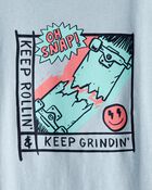 Boys Skateboard Long-Sleeve Graphic Tee - Blue, image 2 of 3 slides