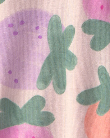 Baby Girl 3-Pack Fruit 100% Cotton 1-Piece Pajama Sets - Pink/Purple, 