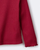 Toddler Girl Mock Neck Long-Sleeve Top - Red, image 6 of 6 slides