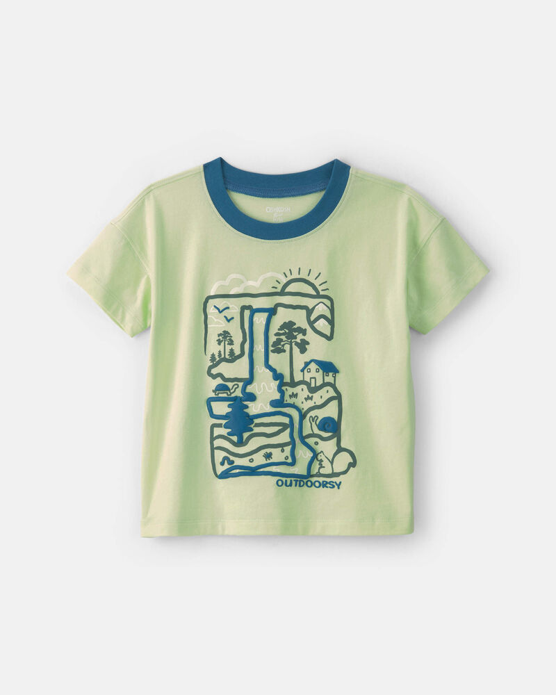 Toddler Boy 'Outdoorsy' Graphic Tee - Green, image 1 of 4 slides
