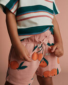 Toddler City Park&trade; Shorts in Clementine Grove Print - Light Pink, image 1 of 6 slides