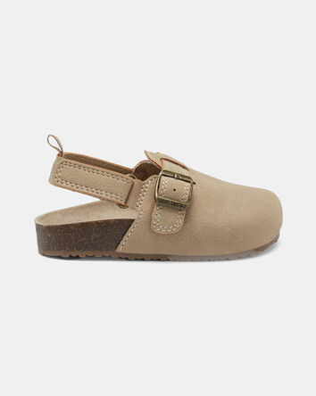 Toddler Casual Slip-On Clogs - Tan, 