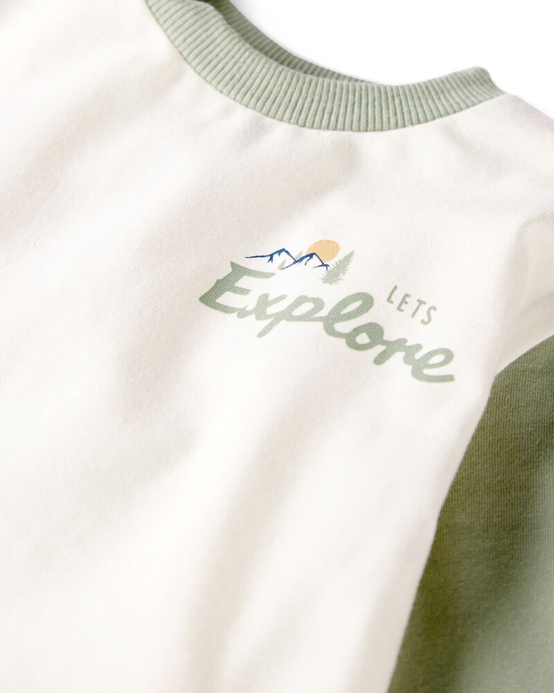 Baby Girl Organic Cotton Let's Explore Long-Sleeve Tee, image 3 of 6 slides