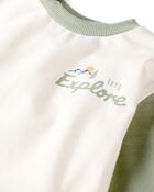 Baby Girl Organic Cotton Let's Explore Long-Sleeve Tee, image 3 of 6 slides