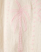 Girls 'Tropical Dreaming' Crinkle Top - Cream, image 2 of 4 slides