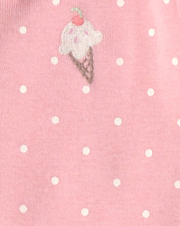 Toddler Girl 2-Pack Ice Cream Truck 100% Cotton Snug Fit 1-Piece Pajama - Pink/Ivory, 