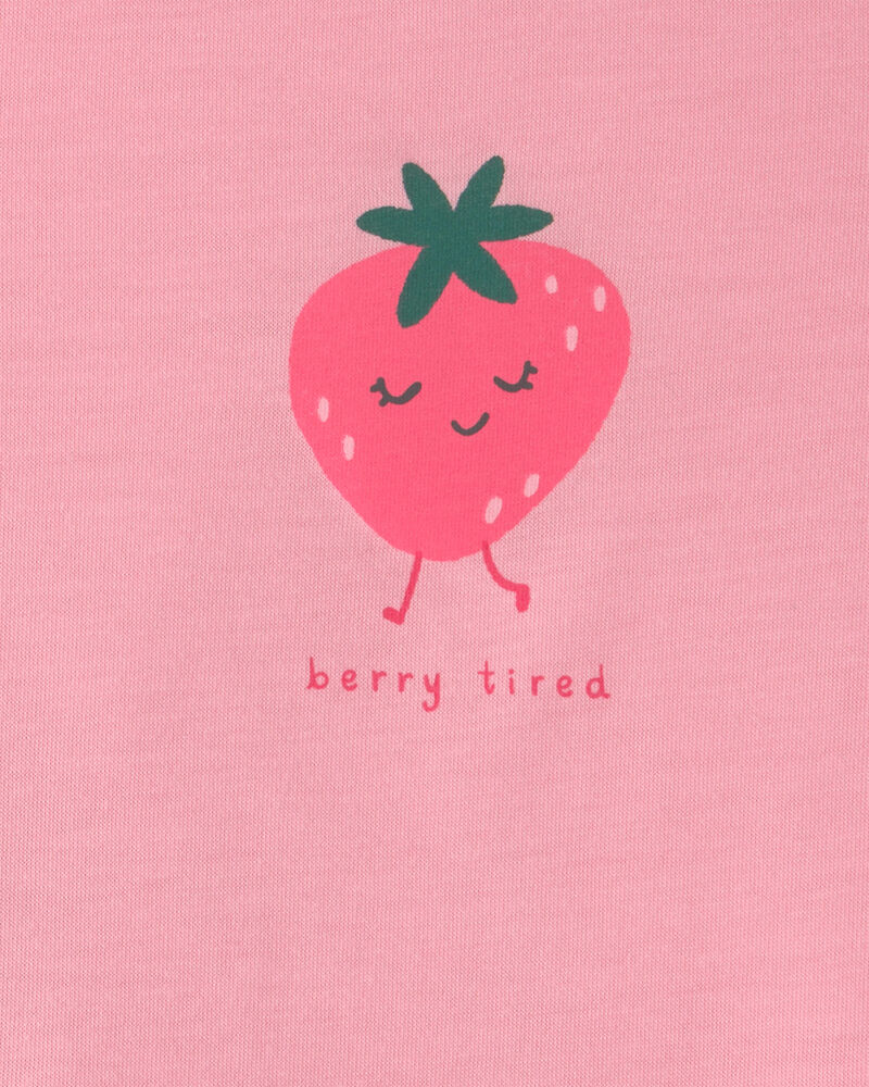Toddler Girl 2-Piece Strawberry Sleeveless Pajama Set - Pink, image 3 of 4 slides