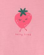 Toddler Girl 2-Piece Strawberry Sleeveless Pajama Set - Pink, image 3 of 4 slides