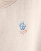 Baby Girl 2-Piece Floral French Terry Top & Skort Set - Cream, image 3 of 6 slides