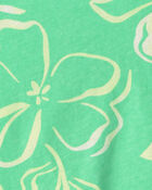 Toddler Girl Floral Peplum Tank Top - Green, image 2 of 3 slides