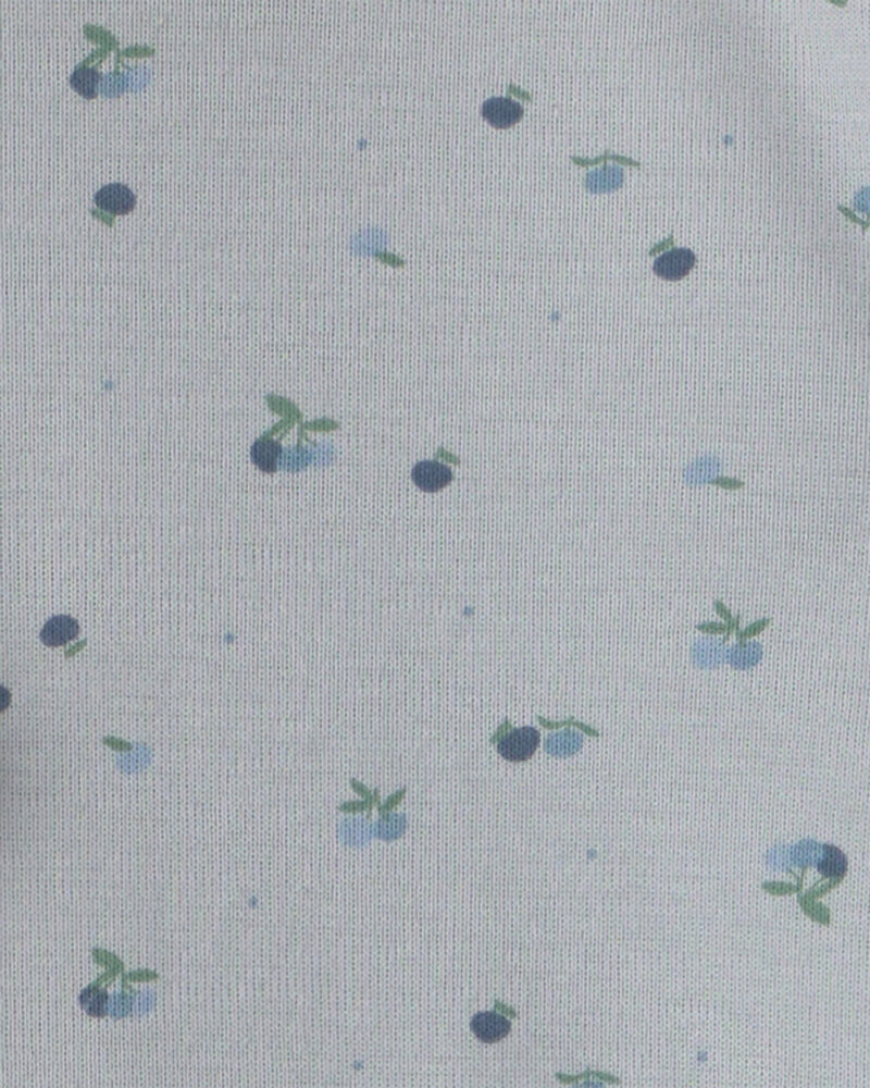 Baby Girl 3-Piece Blueberry Bodysuit & Pant Set - Blue/Ivory, image 3 of 4 slides