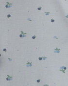 Baby Girl 3-Piece Blueberry Bodysuit & Pant Set - Blue/Ivory, image 3 of 4 slides