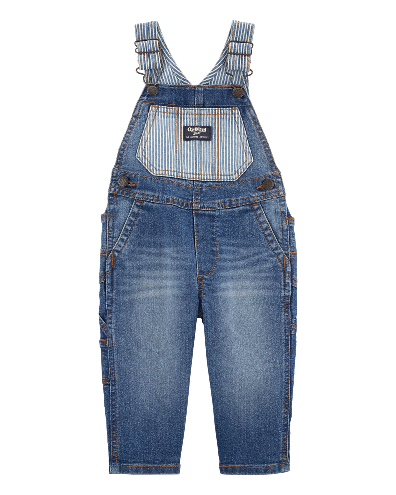 Baby Boy Favorite Overalls: Hickory Stripe Remix, image 1 of 5 slides